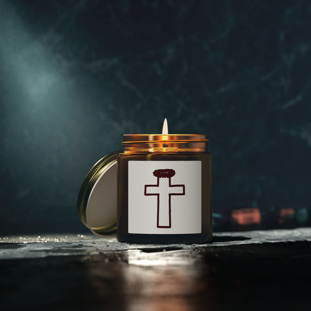 Crown of Thorns Scented Candles, Coconut Apricot Wax (4oz, 9oz)