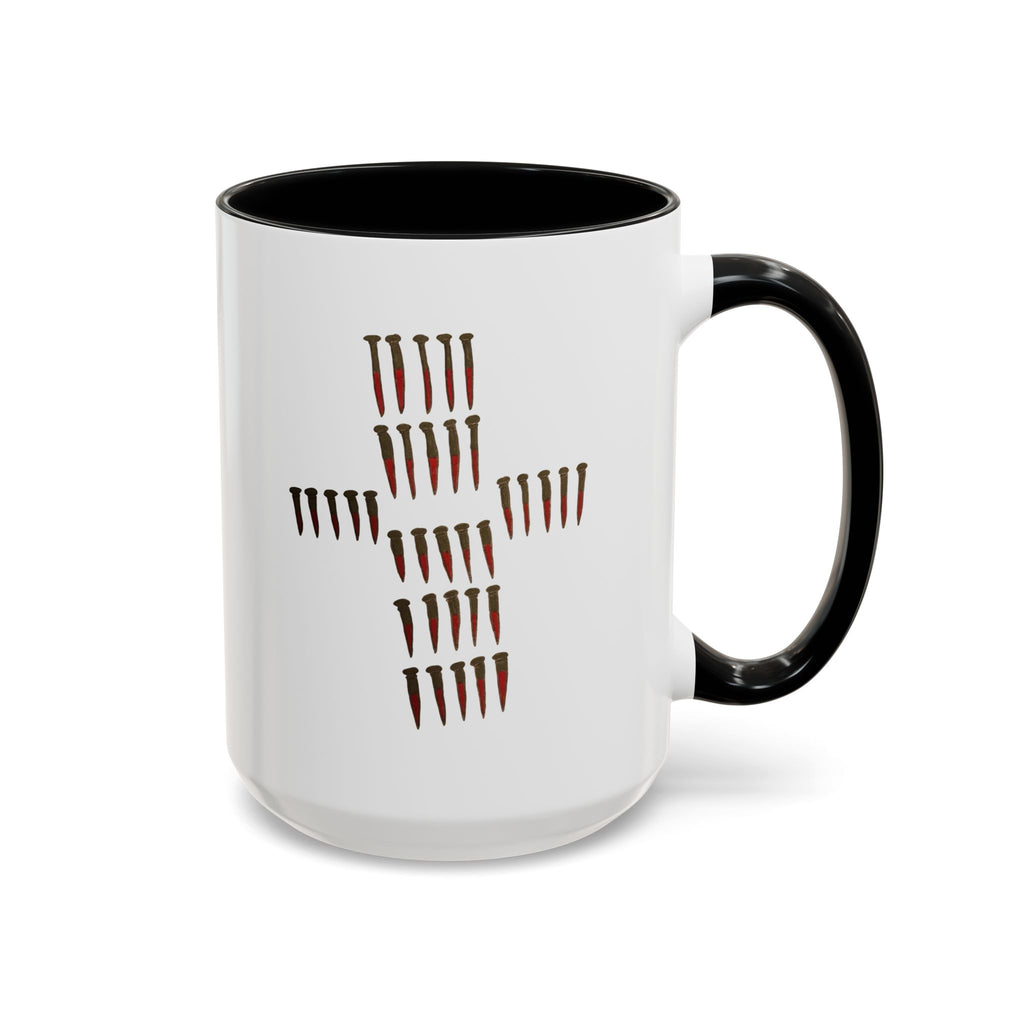 Nailed to Cross Accent Coffee Mug (11, 15oz)