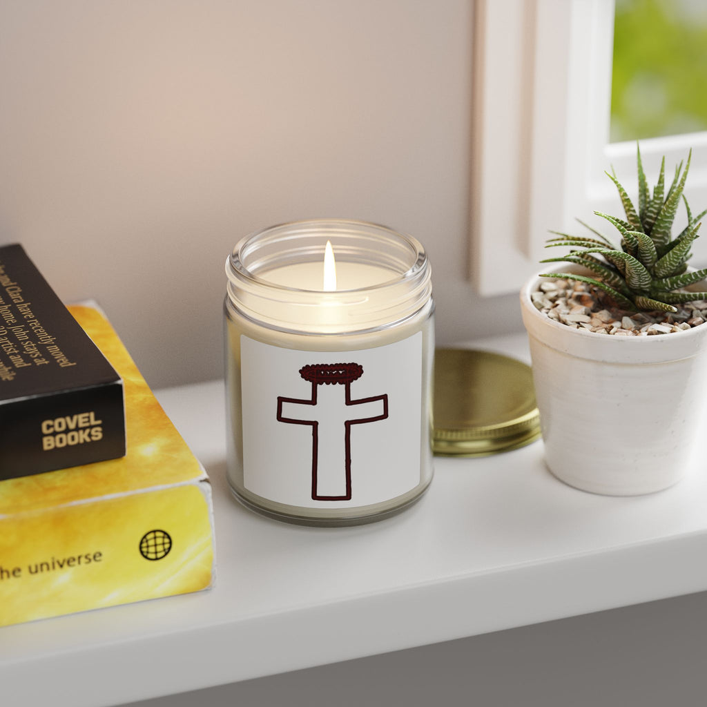 Crown of Thorns Scented Candles, Coconut Apricot Wax (4oz, 9oz)