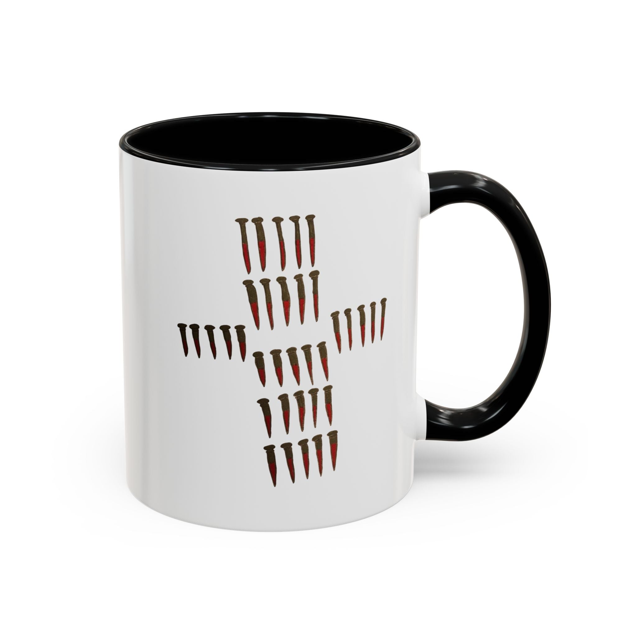 Nailed to Cross Accent Coffee Mug (11, 15oz)