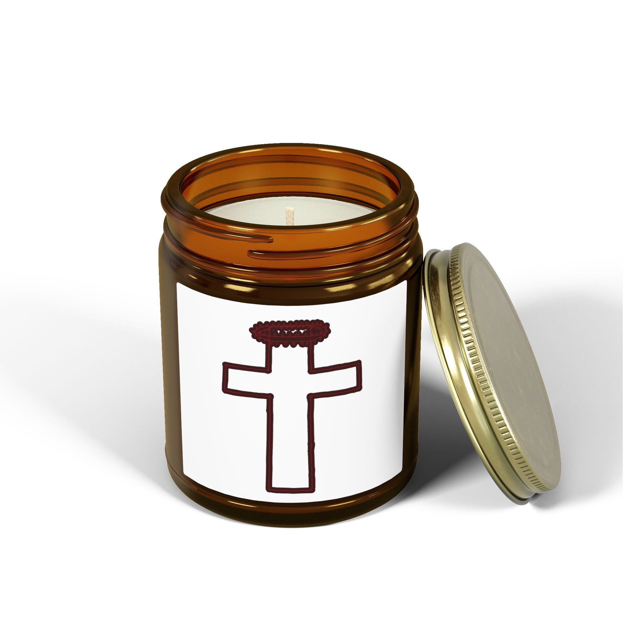 Crown of Thorns Scented Candles, Coconut Apricot Wax (4oz, 9oz)
