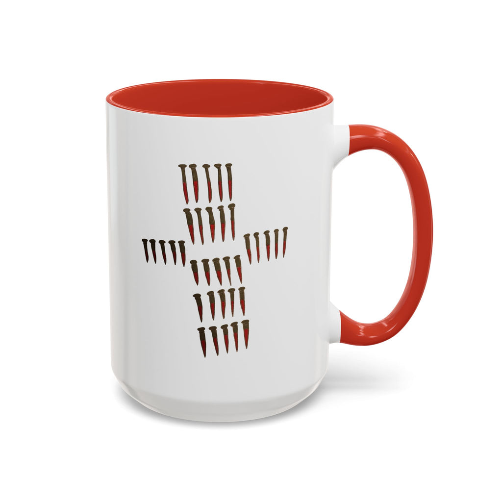 Nailed to Cross Accent Coffee Mug (11, 15oz)