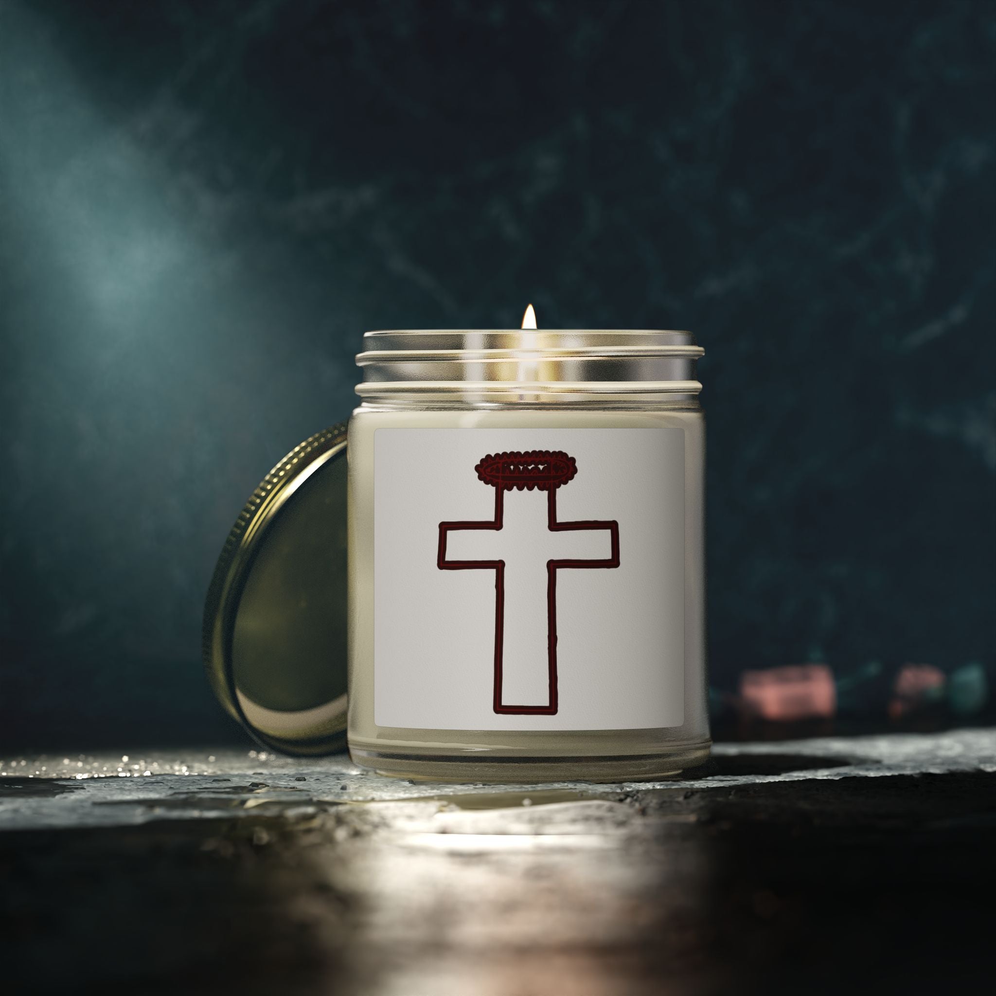 Crown of Thorns Scented Candles, Coconut Apricot Wax (4oz, 9oz)