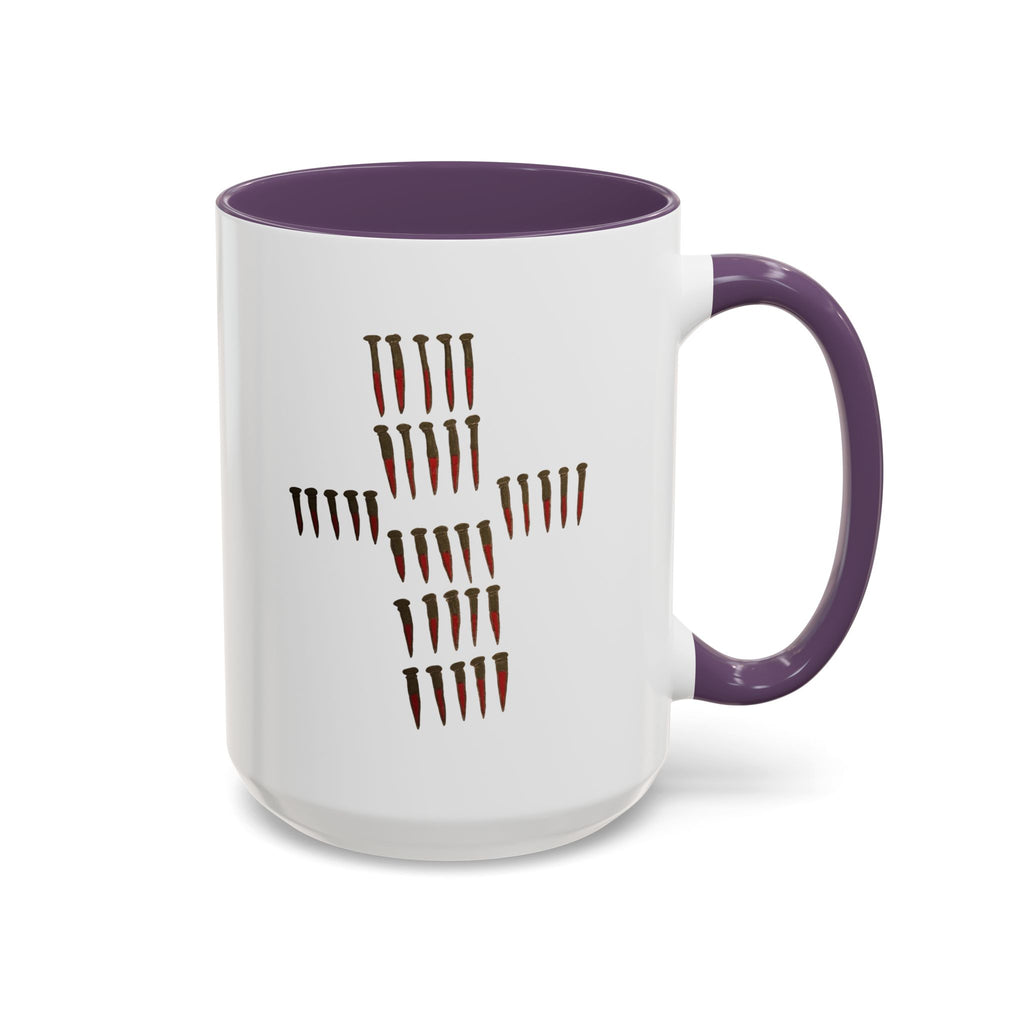 Nailed to Cross Accent Coffee Mug (11, 15oz)