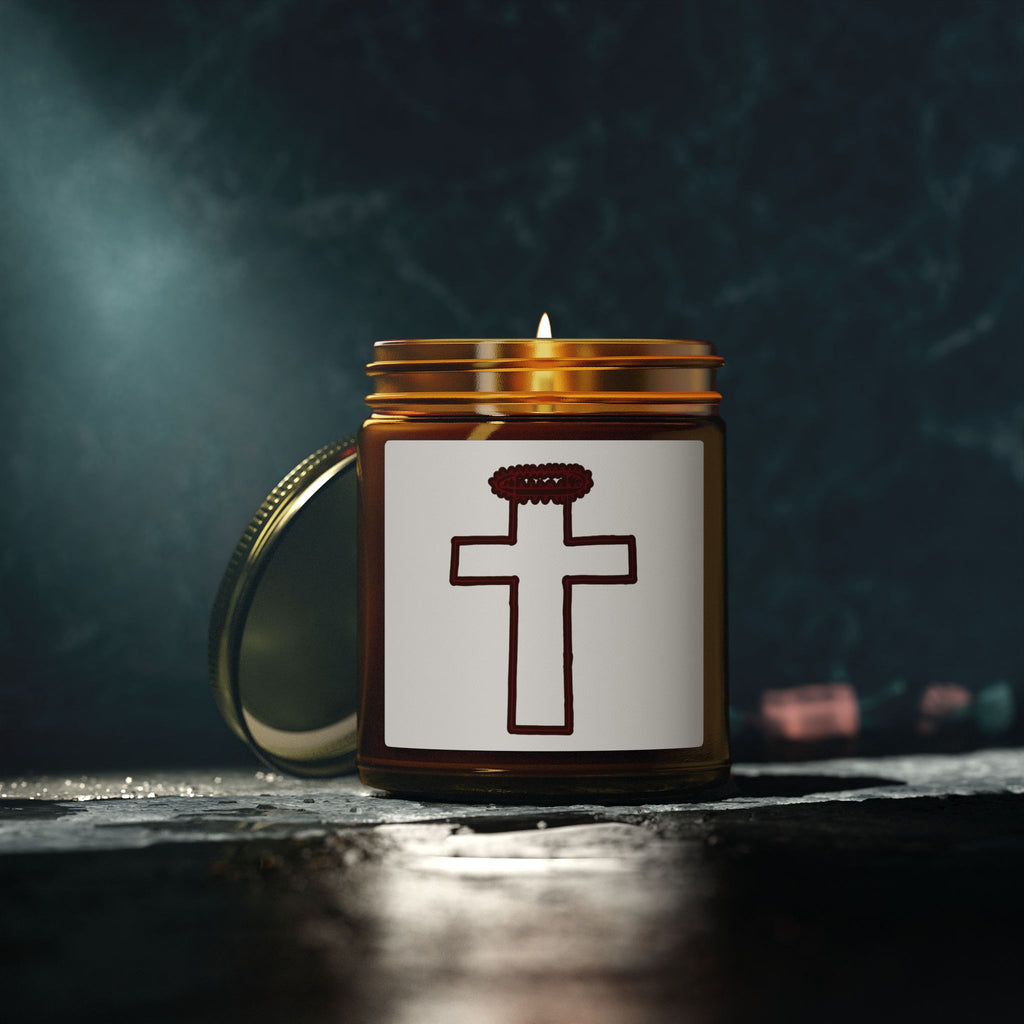 Crown of Thorns Scented Candles, Coconut Apricot Wax (4oz, 9oz)