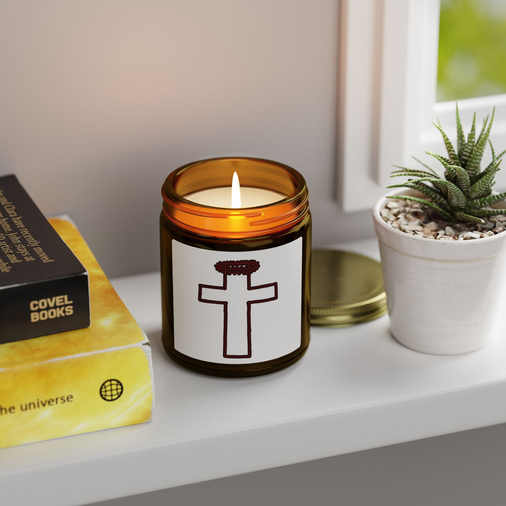 Crown of Thorns Scented Candles, Coconut Apricot Wax (4oz, 9oz)