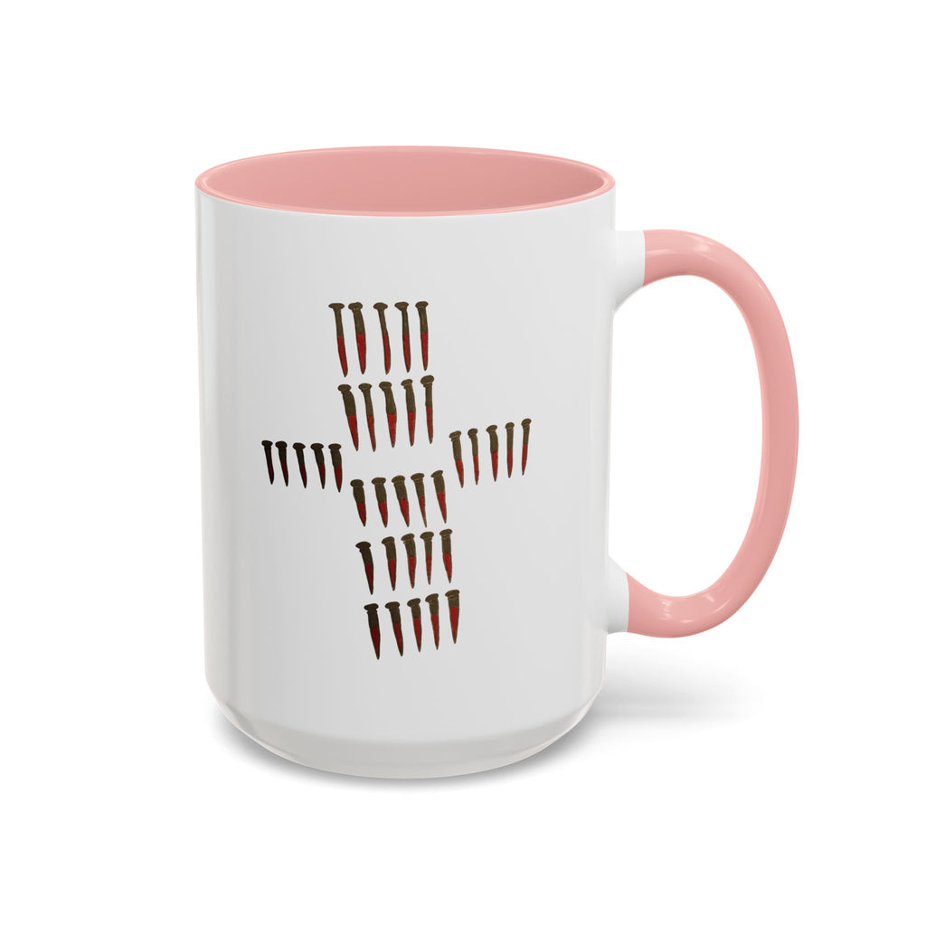 Nailed to Cross Accent Coffee Mug (11, 15oz)